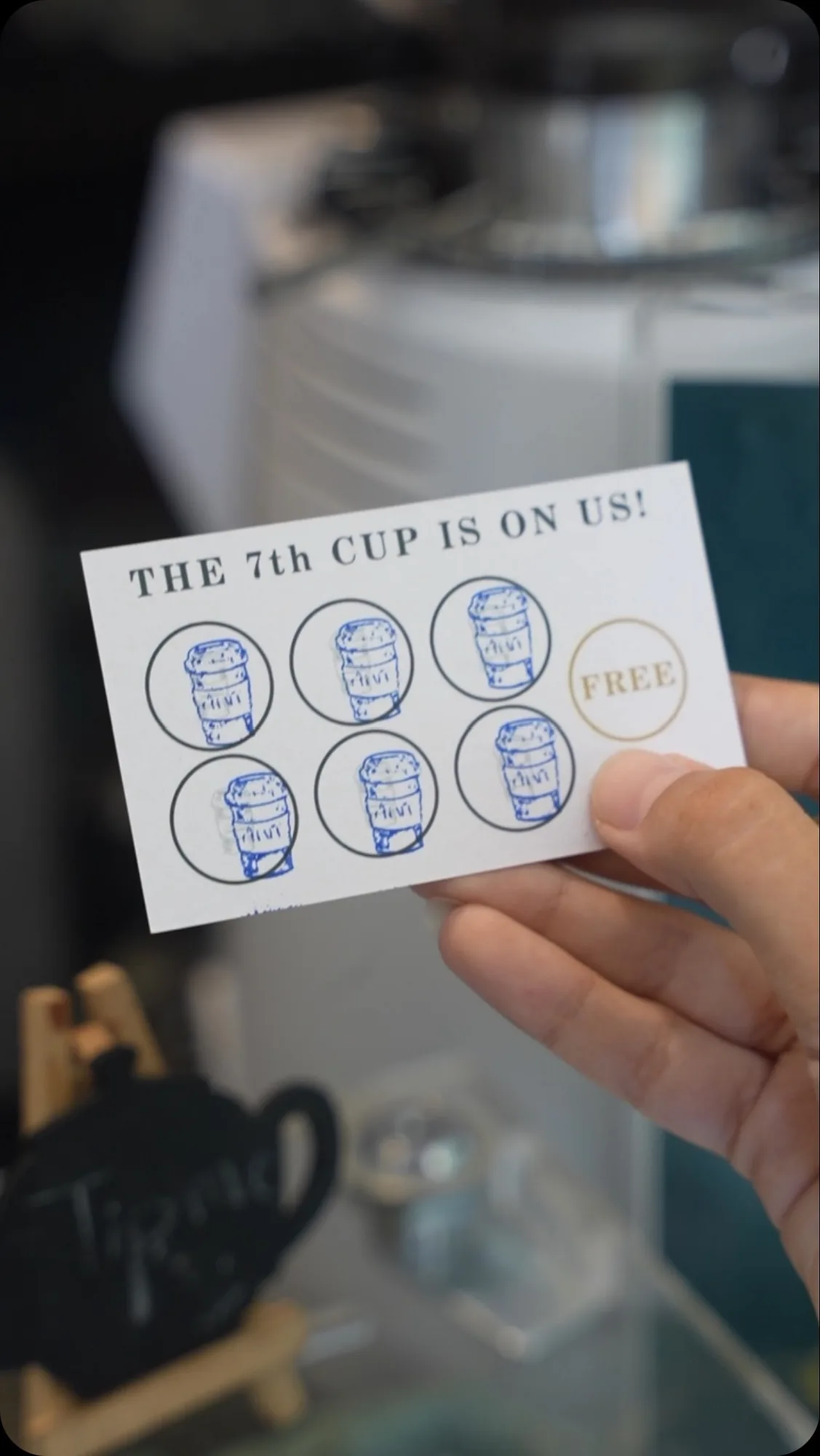 The CHAFÉ loyalty card — the 7th cup is on us